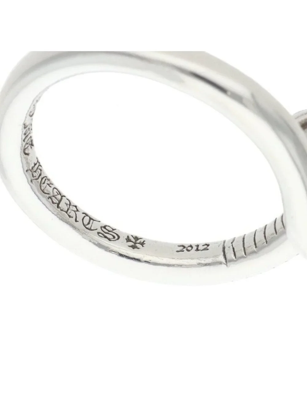 Chrome Hearts Nail Crsball Cross Ball Silver Ring